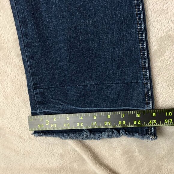 Wallflower Women's Jeans Size 13 Bootcut Blue Denim Frayed Hem Casual Retro Y2K - Picture 4 of 13